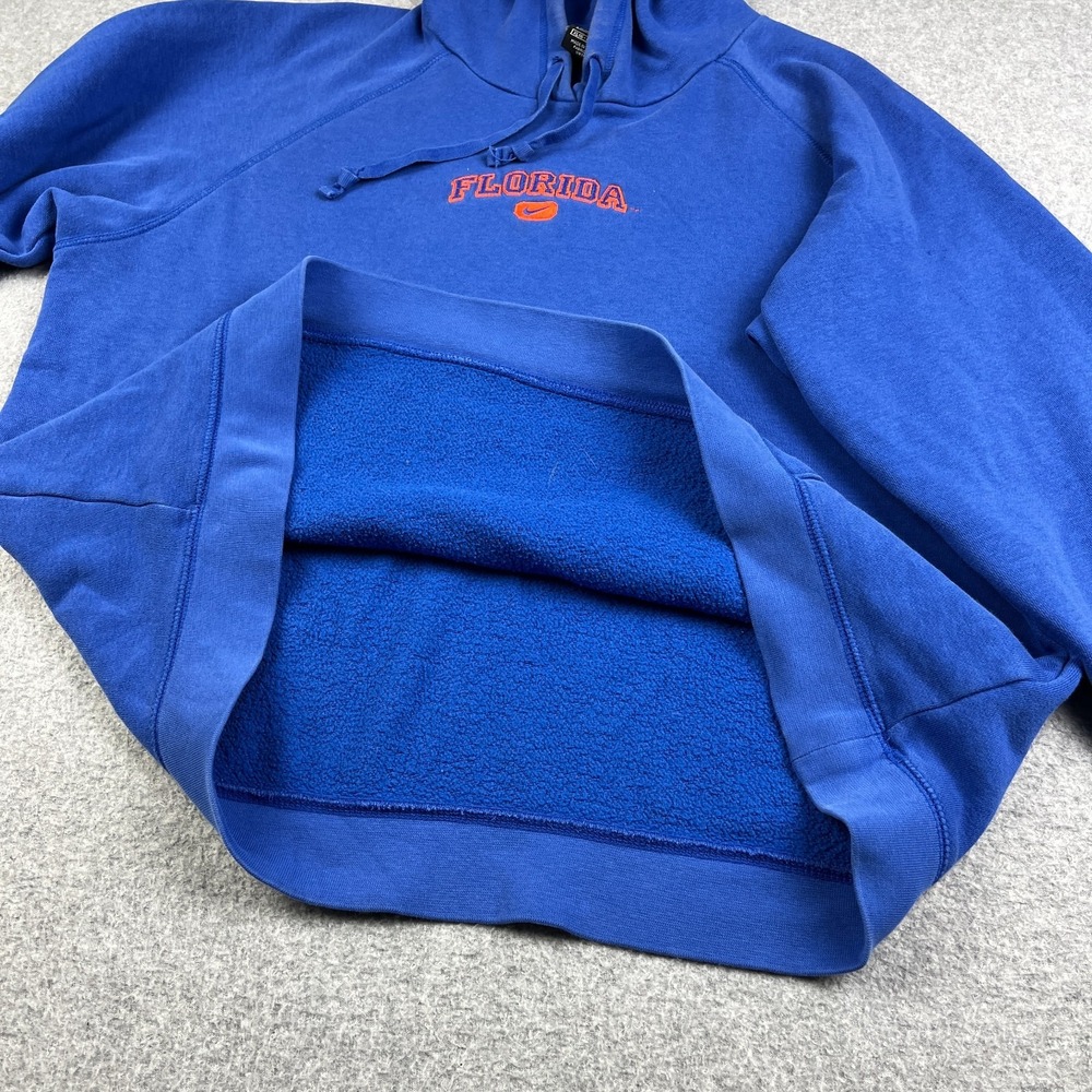 VTG Nike Florida Gators Hoodie Youth XL 16-18 Center Swoosh NCAA Blue Sweatshirt - Picture 7 of 12